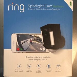 Ring Security Cam with Spotlight - Black